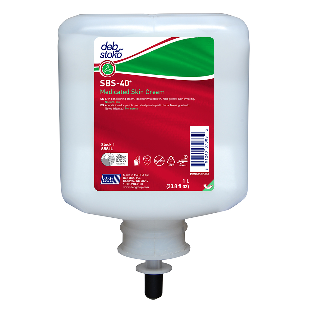 SBS® 40 Medicated Skin Cream 1L Cartridge, 6/case